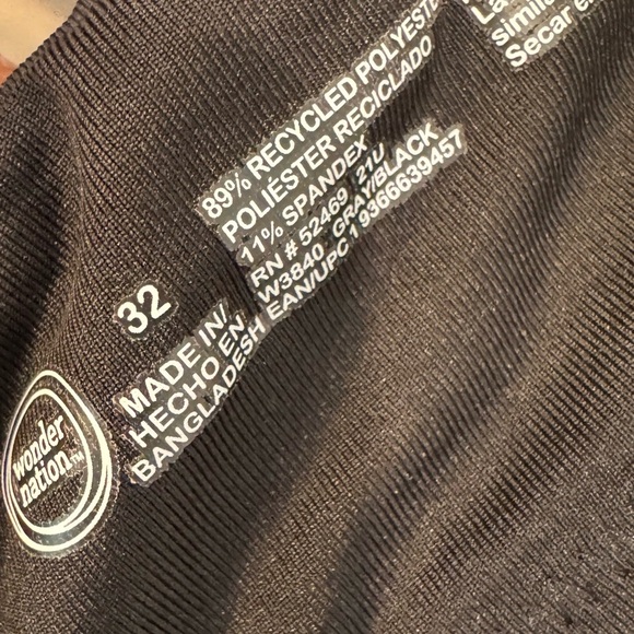 🟡 Wonder Nation Black Bralette Size 32 - Picture 3 of 3